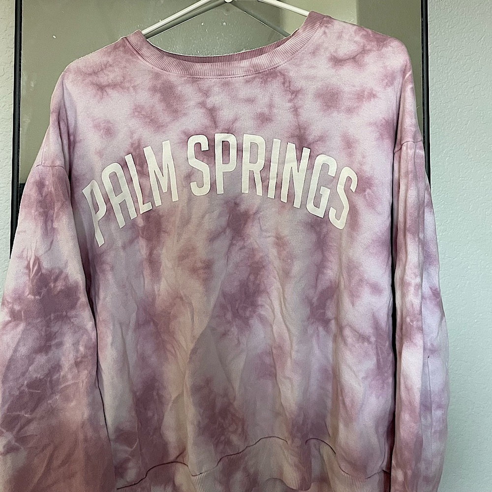 Oversized Purple Tie Dye Sweatshirt